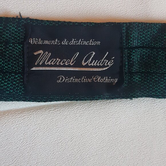 Rare Vintage Green Ascot by Marcel Audre Distinctive Clothing - Picture 7 of 12